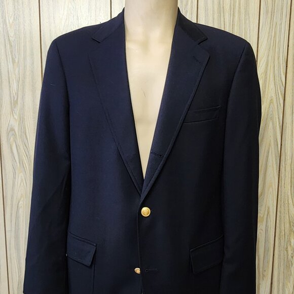 Brooks Brothers navy blazer 41R 3 button wool - Picture 1 of 10